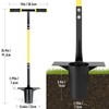 Jardineer Bulb Planter Tool Long Handle, Heavy Duty Stainless Steel