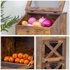 TDLEAYYD Potato Storage Bin Wooden Bread Box, Mid Century Modern