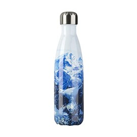 Wink Stainless Steel Thermos Flask with Cotton Bag Thermos Flask Water Bottle Insulated Bottle for Coffee, Tea, Soup 500 ml (Mountains)