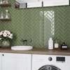 VEELIKE 12 Sheets Herringbone Peel and Stick Backsplash Tile Olive