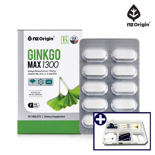 Enget Origin Ginkgo Max 1300 Ginkgo Leaf Extract Memory Supplement / 엔젯오리진 징코맥스 1300 은행잎추출물 기억력 영양제
