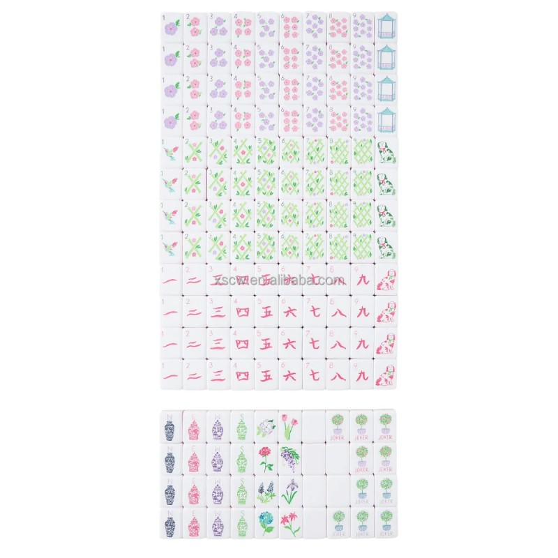 Hot Selling Lavender Four Layer Acrylic Mahjong Tiles American Mahjong