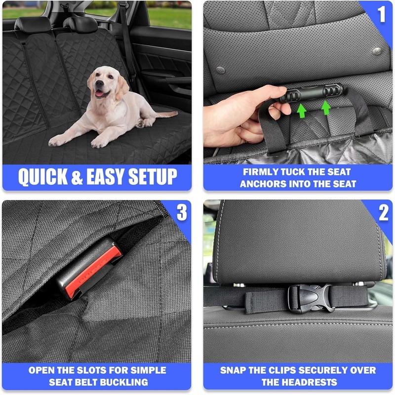 Yonktoo Dog Car Seat Cover for Back Seat, Car Seat