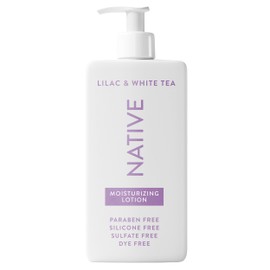Native Body Lotion Contains Naturally Derived Plant-Based Moisturizers for Women and Men | Restores Dry Skin, Lilac & White Tea, 16.5 fl oz