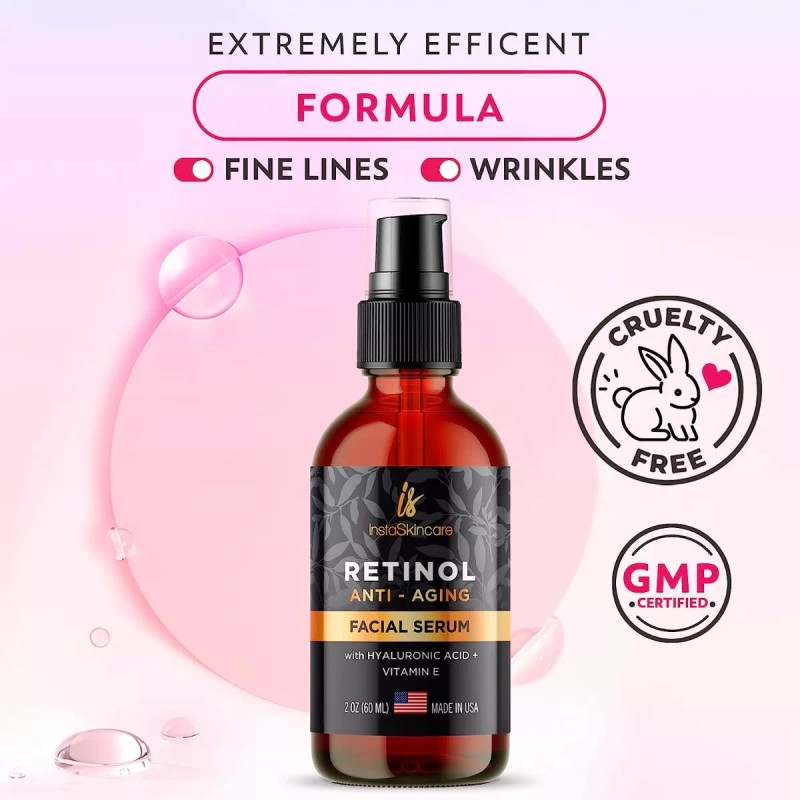 Instaskincare Suero De Retinol De Doble Tamaño Con Ácido Hia