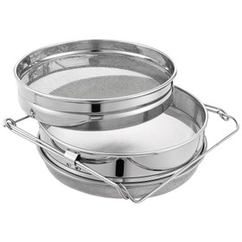 Stainless Steel Honey Strainer, Double Sieve Mesh Strainer, Multipurpose Stainless Steel Strainer for 5 Gallon Bucket, Easy to Clean and Durable