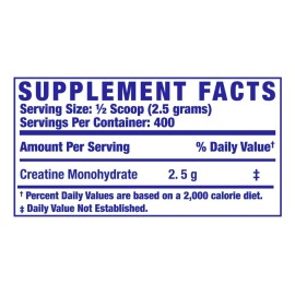 Creatina Ronnie Coleman Creatine Xs 1 Kg 400 Servicios Sabor Sin sabor
