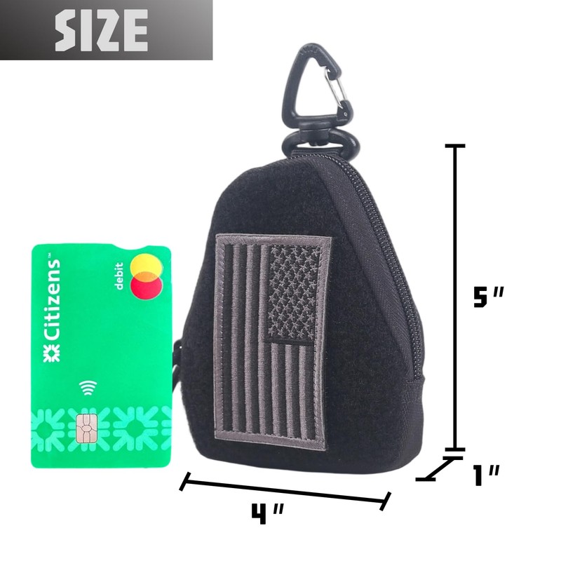 XTACER Tactical Keychain Pouch, Mini Molle Pouch Wallet, Coin Wallet