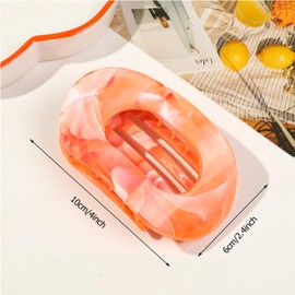 Kaizuca 4 Pcs Hair Claw Clips, Flat Hair Clips for Women, Non-Slip Hair Clamps, Hair Styling Accessories for Everyday Use(B)