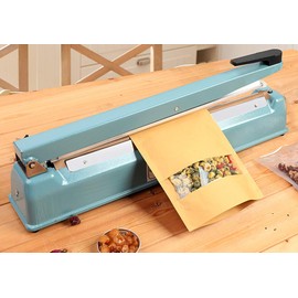 VOTOER 16 inch Manual Impulse Bag Hand Heat Sealer Machine, Bag Sealer Heat Sealing Closer Tool Poly Tubing Plastic Bag, 2 Free Replacement Kit