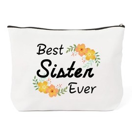 QONCV Cosmetic Bags, Best Sister Gifts for Women Birthday Christmas, Make Up Bag Presents for Sister