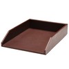 Gallaway Leather Letter Tray Desk Organizer - Paper Tray for