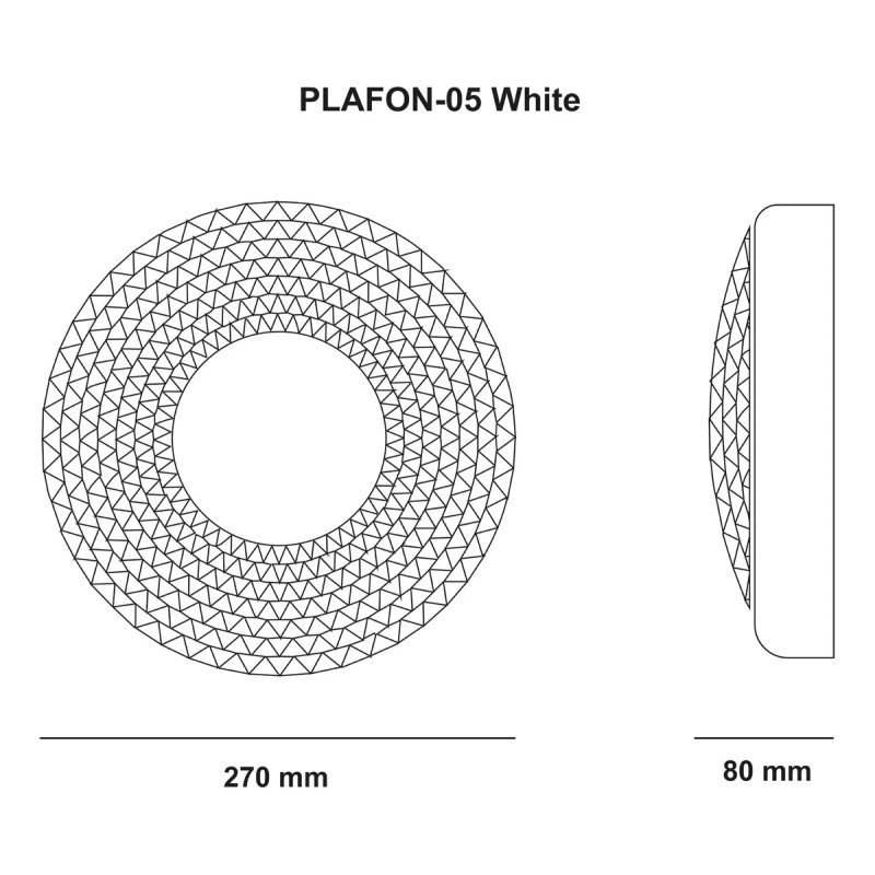 Lumicraft Lampara Led Panel Plafon 18 Watts Blanca Con Textura