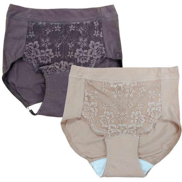 Waist Wasa, Incontinence Shorts, Set of 2, Urinary Rheum, Incontinence Pants, Light Incontinence, Absorbent Shorts, 0.7 fl oz (20 cc), Purple, M