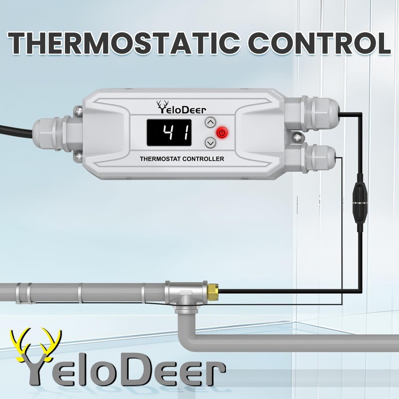 110~120 V YeloDeer Temperature Controller for in Pipe Heating Cable