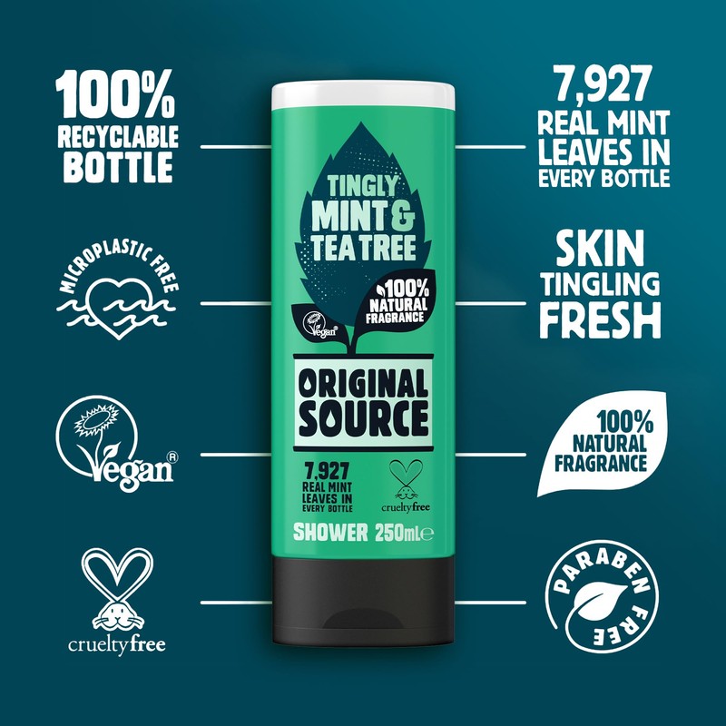 Original Source Mint and Tea Tree Shower, 250ml