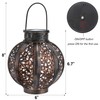 MAGGIFT 2 Pack Hanging Solar Lanterns Outdoor - Vintage Solar
