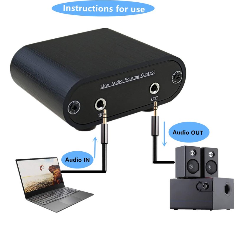 3.5 mm Audio Volume Controller, line Volume Control Box, 1/8"