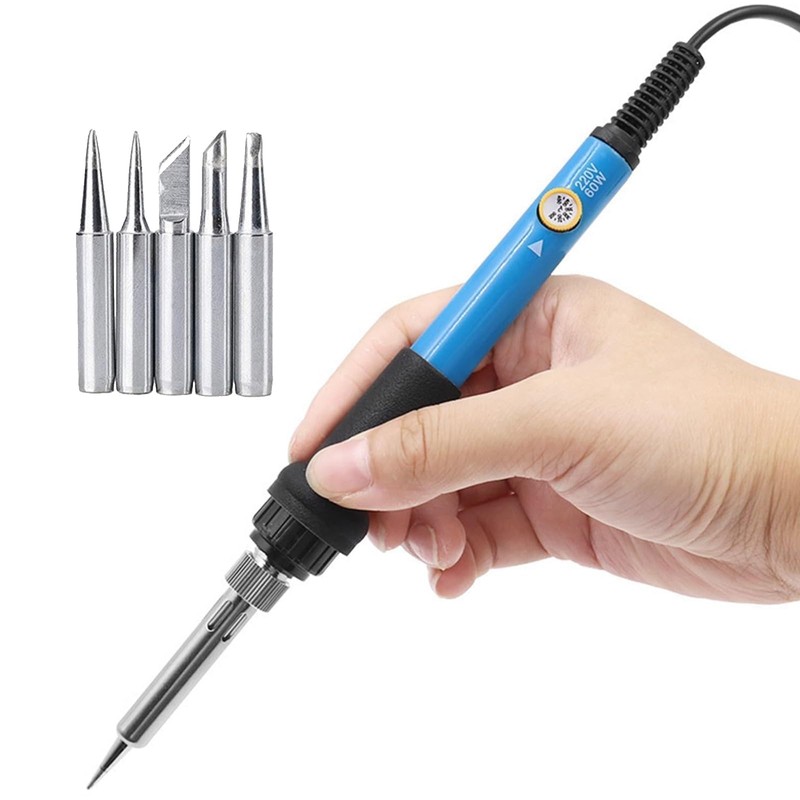 Soldering Iron Kit Electronics UK Plug with 5Pcs Different Solder