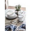 KitchenCraft Living Nostalgia Enamel Breakfast Plate, White/Grey, 24 cm (9.5
