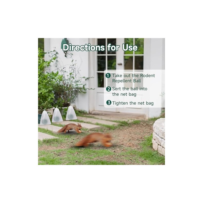 24 Pack Natural Rodent Repellent Balls with Peppermint Oil
