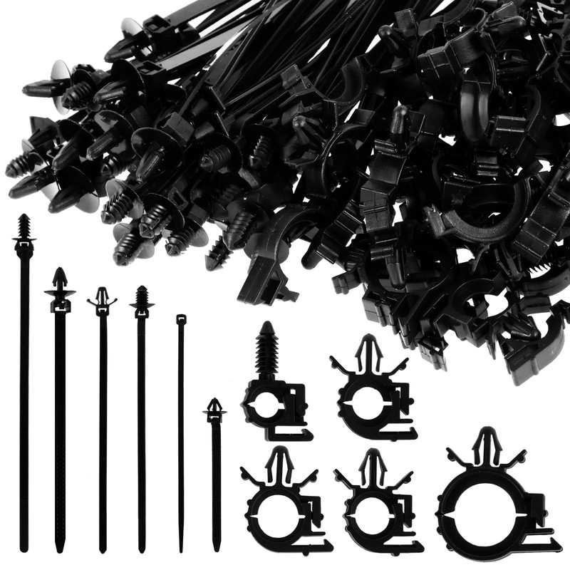 Abizarch 290Pcs Car Wire Harness Routing Clip Assortment Kit 5