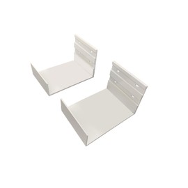 VIVIDSTORM Wall Brackets - Must Purchase with Our Screen for ElectricTension Floor Screen Wall Mount Set of Two - White Color(Including 2 Brackets)