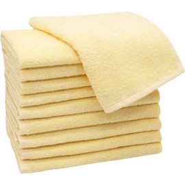 ZOLLNER Set of 10 Guest Towels 30 x 50 cm Cotton Yellow