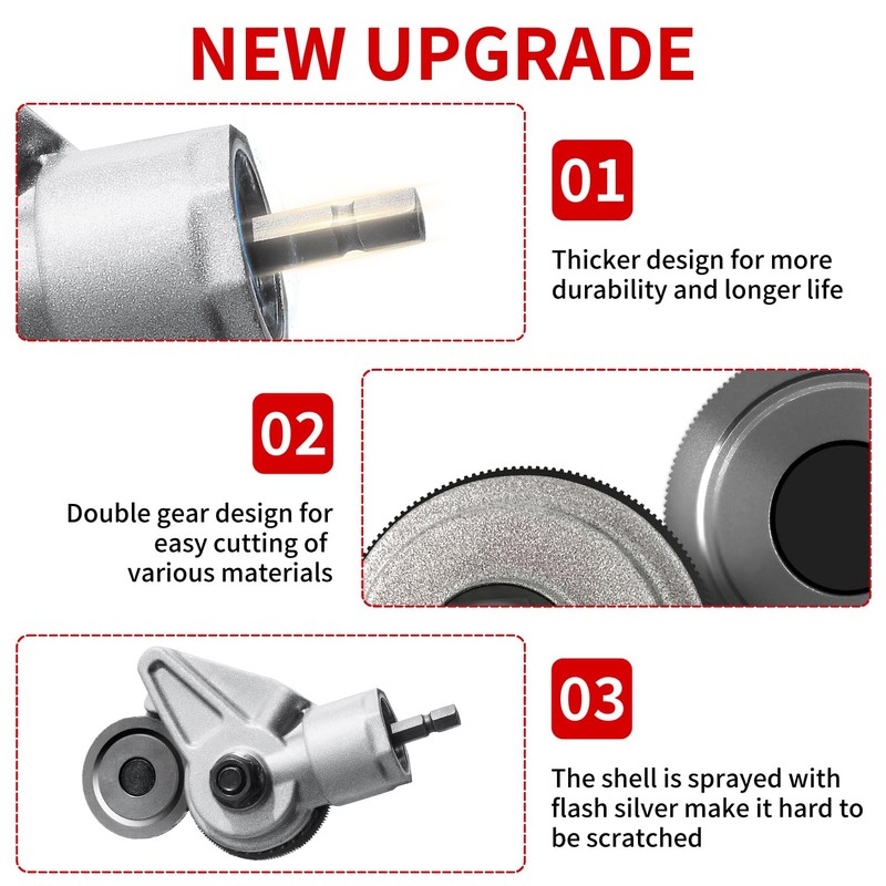 SauHandi Drill Cut Pro Metal Cutting Adapter-Electric Drill Plate Cutter,Upgraded