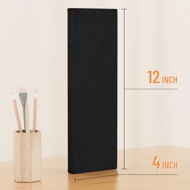 Black Blank Canvases for Painting 4×12 inch of 3pcs - Art Supplies Canvas Panel for Acrylic Paint, Pouring, Oil Paint, Watercolor, Gouache