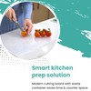 Acrylic Cutting Board with Counter Lip, Waste container, Clear Cutting