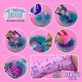 SLIMY Magic Potion Dreamy Cloud - Original Slimy Slime Magic Potion with 2 Different Play Masses and Magic Mix-Ins, Maximum Fun for Children with Slime and Play Clay in Brewing Kettle