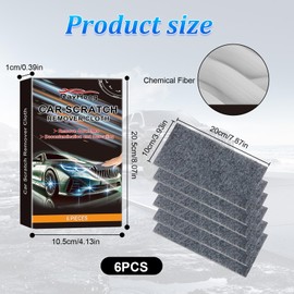 Daryunk 6pcs Car Scratch Nano Sparkle Cloth, Removing Light Colored Paint Scratches, Water Stains, and Vortex Marks, Reusable Polishing Pad for DIY Car Details and Surface Repairs