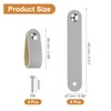 PATIKIL Leather Drawer Pulls, 4 Pcs Leather Handle Single Hole