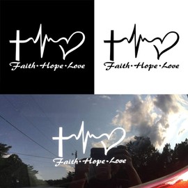 Enyolidimk Black Car Sticker, Hope Love Prayer Creative Vinyl Car Sticker Car Decoration