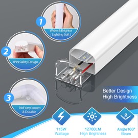 LZHOME LED Hexagon Garage Light: 12700LM Car Detailing Shop Light, DIY Splicing Ceiling & Wall Decor Lights, for Workshop Basement Gym Warehouse Bar Gaming Room