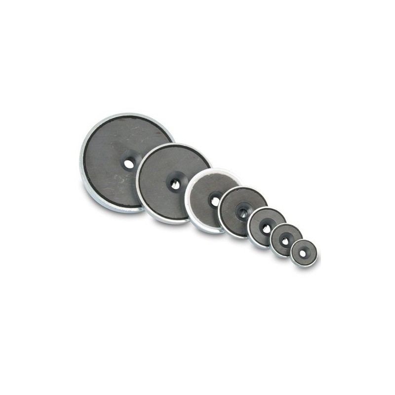 Ferrite Flat Gripper Diameter 50.0 x 10.0 mm with Countersunk,