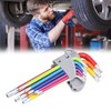 9Pcs Hex Wrench Star Colourful Long Arm Metal Key Tool