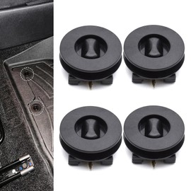 Merdege Pack of 4 Car Floor Mat Clips, Durable Foot Pad Buckle Set, Interior Floor Mat Safety Non-Slip Fasteners Accessories, Universal for Car Carpet Fixing Clips (Black)