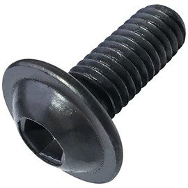 AERZETIX - C53417 - set of 10 screws M6x16mm domed head with base - hexagonal imprint/hexagon socket - hardness 10.9 - made of blackened carbon steel