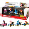 Hot Wheels Mario Kart Toy Vehicle 4-Pack, Collectible Set of
