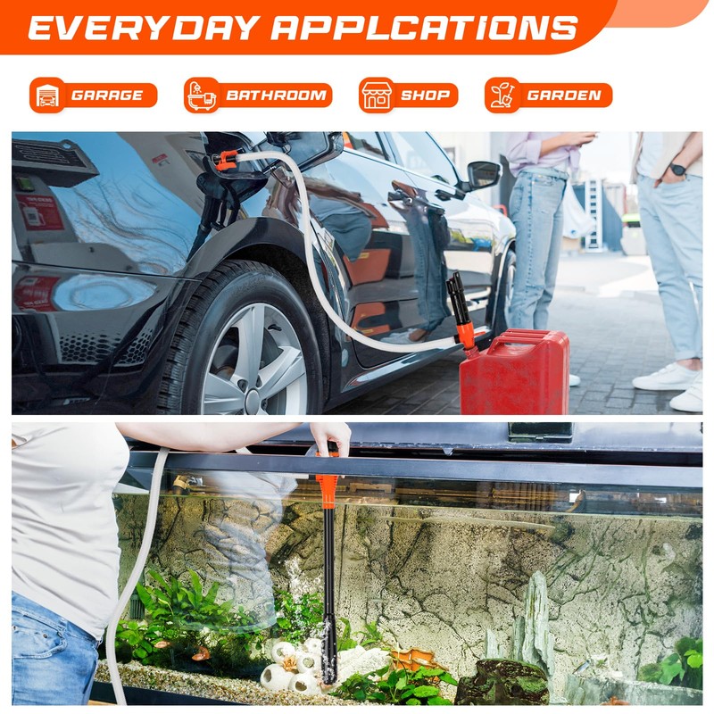 Portable Transfer Pump Battery Operated Electric Siphon Pump for Gas,