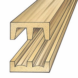 Hardwood Track and Upper Guide - Cabinet Sliding Door Track & Guide for 1/4" Sliding Plywood, Hardwood, Glass, or Pegboard Cabinet Doors - Easy to Install Stain Matcher Closet Door Rail