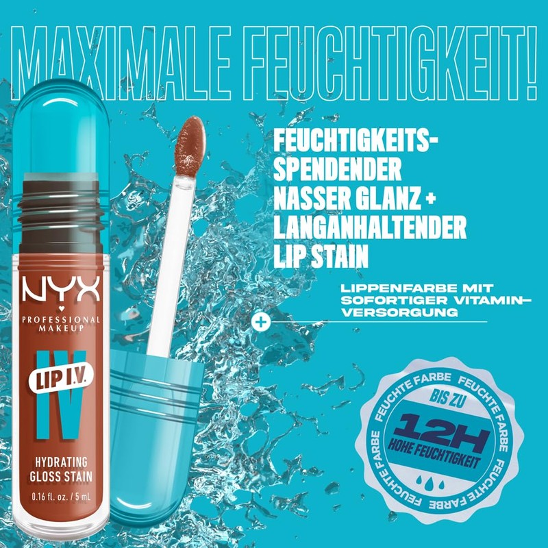 NYX Professional Makeup Moisturising Lip Gloss and Lip Stain, 2
