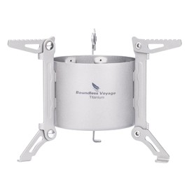 Boundless Voyage Titanium Mini Alcohol Spirit Stove with Foldable Stands Legs Outdoor Camping Ultralight Backpacking Burner Furnace
