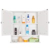 Byya Bathroom Wall Mounted Cabinet with Double Mirrors Doors and