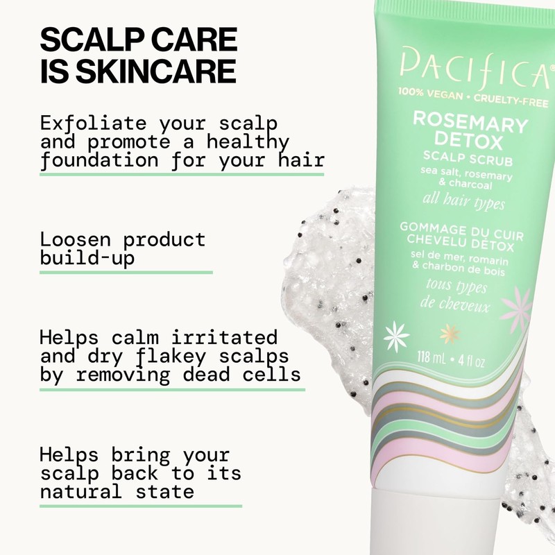 Exfoliante para cuero cabelludo Pacifica Desintoxicante de Romero – 687735641502