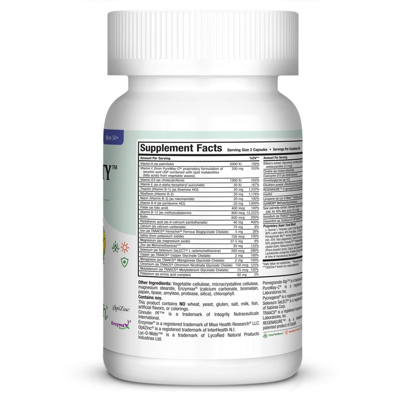 Mens Multivitamin 50 Plus – Daily Multivitamin for Men Over