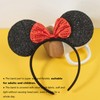 CHuangQi Mouse Ears Headband (Set of 2), Sequin Black Ear