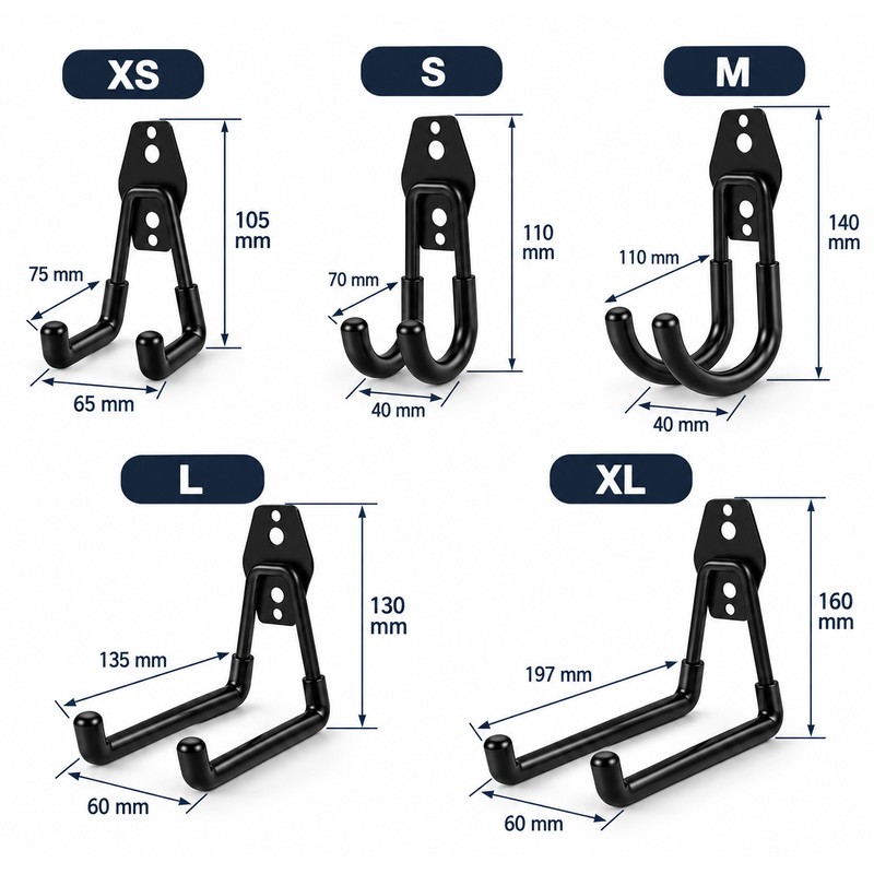 Heavy Duty Wall Mount Hook for Garage Storage – Iron